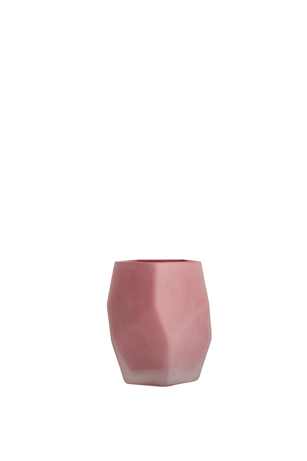Light & Living Accessories Tealight 8x10 cm NOBLE glass matt dark pink House of Isabella UK