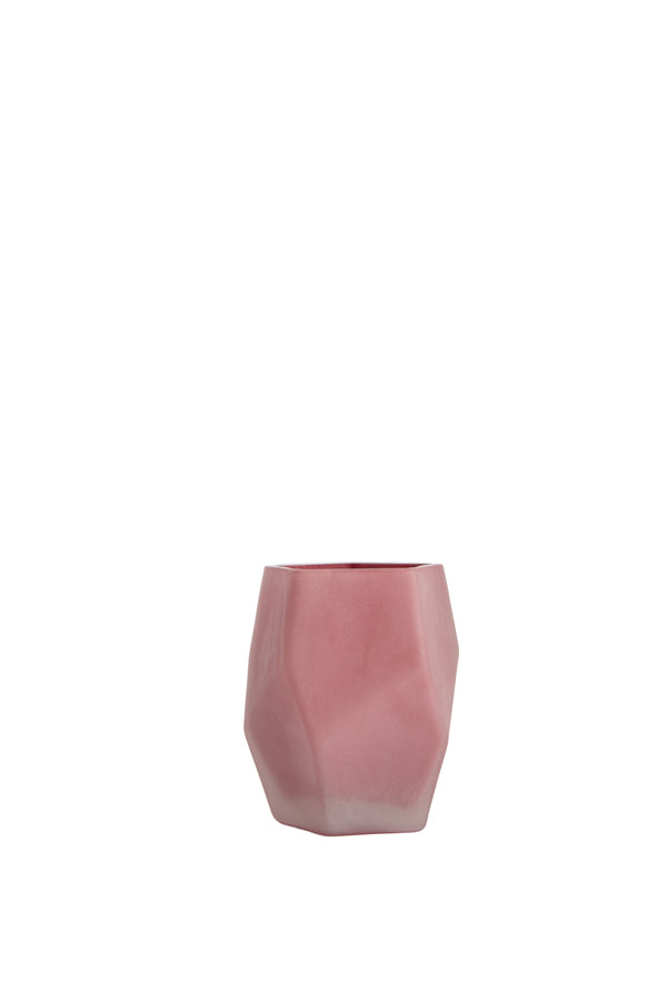 Light & Living Accessories Tealight 8x10 cm NOBLE glass matt dark pink House of Isabella UK