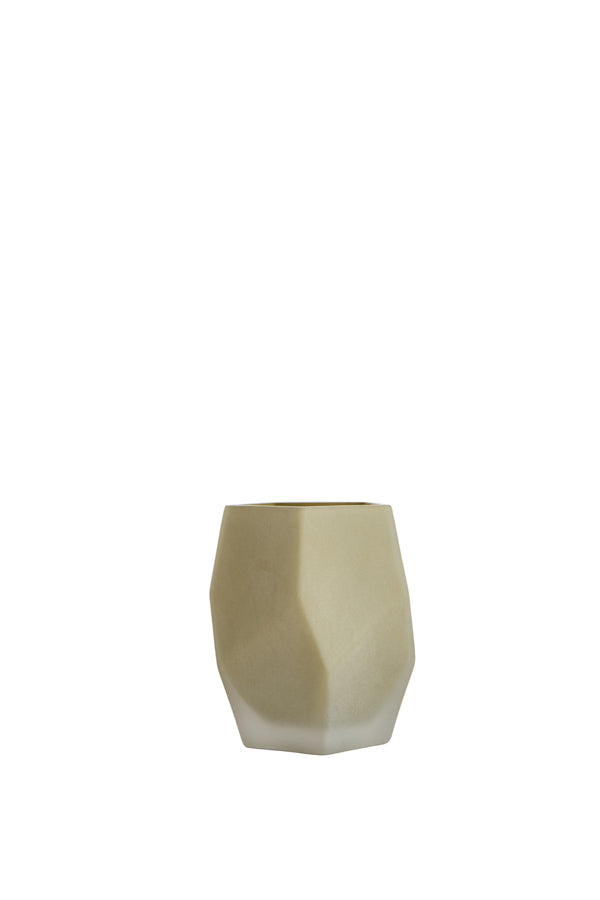 Light & Living Accessories Tealight 8x10 cm NOBLE glass matt olive green House of Isabella UK