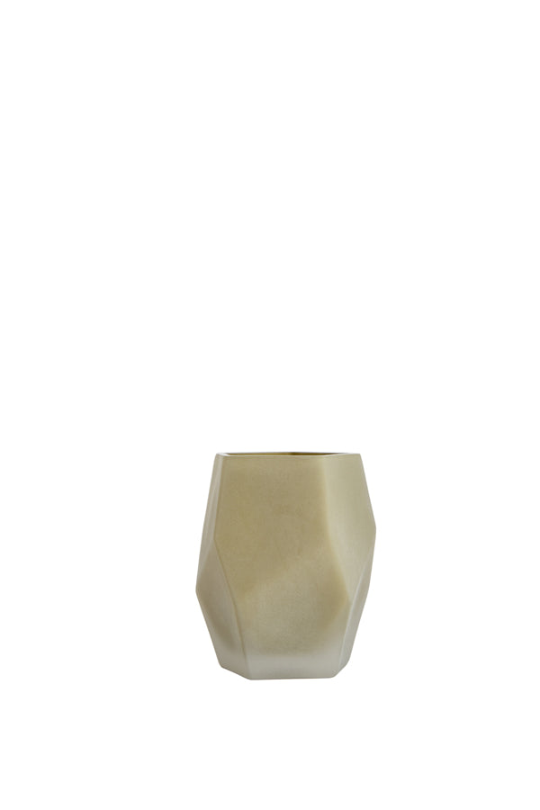 Light & Living Accessories Tealight 8x10 cm NOBLE glass matt olive green House of Isabella UK