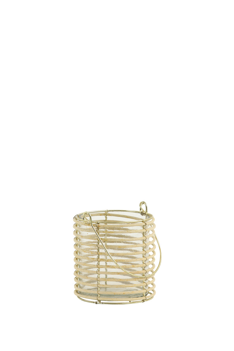Light & Living Accessories Tealight 8x9 cm OSANA rattan natural House of Isabella UK