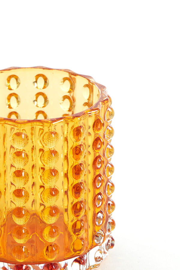 Light & Living Accessories Tealight 9,5x10 cm BUBLINA glass orange House of Isabella UK
