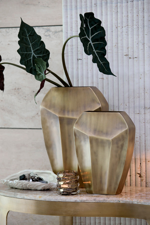 Light & Living Accessories Tealight 9,5x9,5 cm WADLEY glass dark brown House of Isabella UK