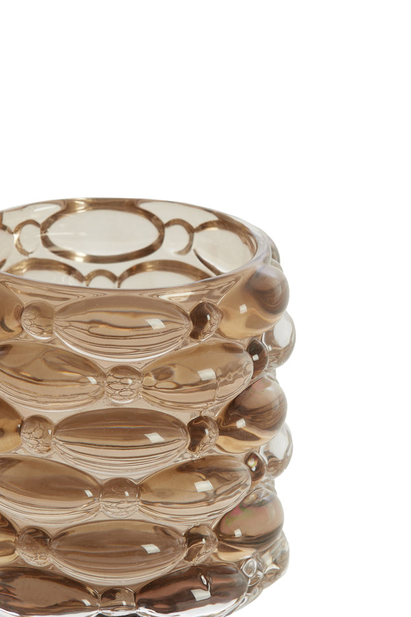 Light & Living Accessories Tealight 9,5x9,5 cm WADLEY glass dark brown House of Isabella UK