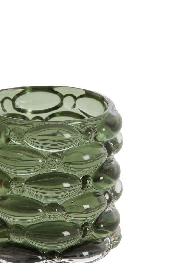 Light & Living Accessories Tealight 9,5x9,5 cm WADLEY glass green House of Isabella UK