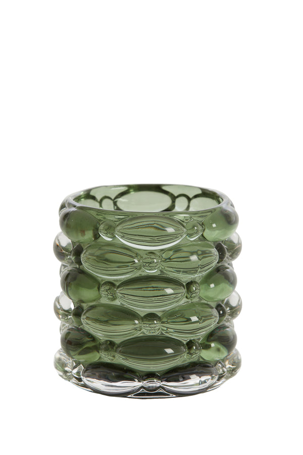 Light & Living Accessories Tealight 9,5x9,5 cm WADLEY glass green House of Isabella UK