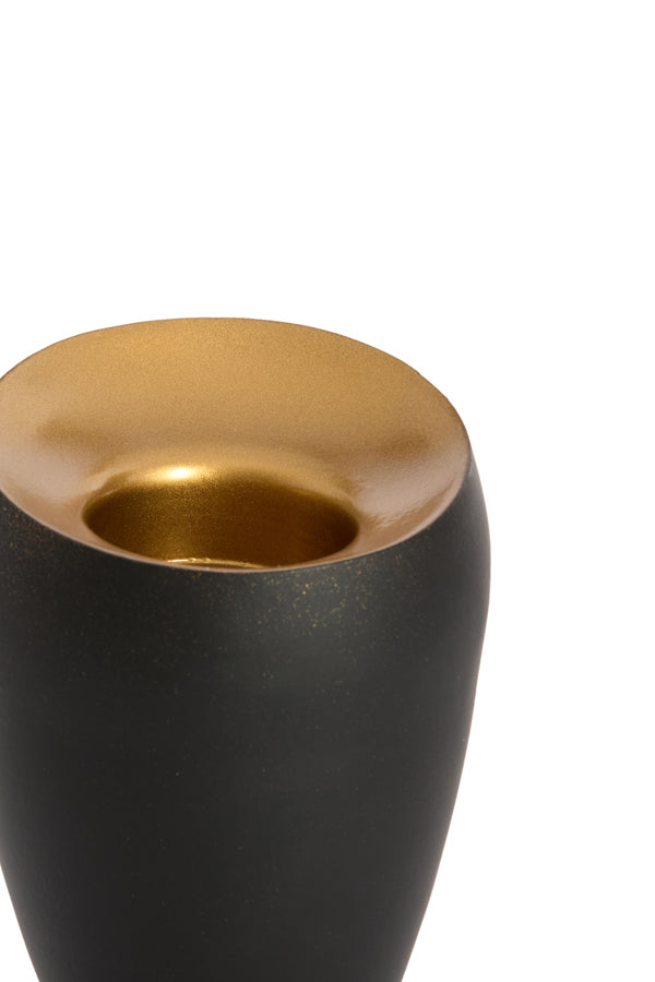 Light & Living Accessories Tealight 9x12 cm VEROLI matt black+gold House of Isabella UK