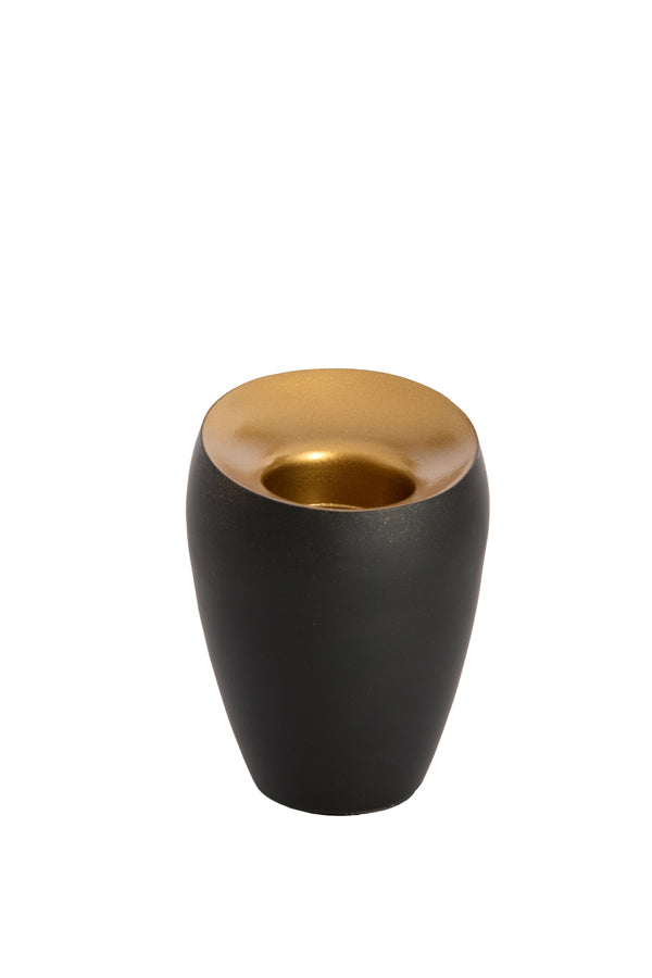 Light & Living Accessories Tealight 9x12 cm VEROLI matt black+gold House of Isabella UK