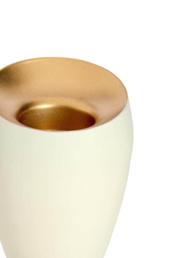 Light & Living Accessories Tealight 9x12 cm VEROLI matt cream+gold House of Isabella UK