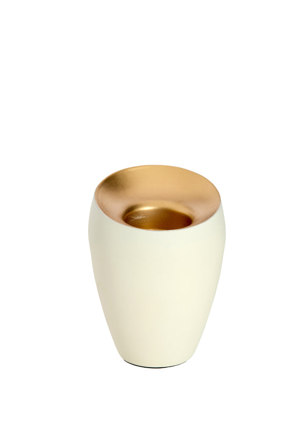Light & Living Accessories Tealight 9x12 cm VEROLI matt cream+gold House of Isabella UK