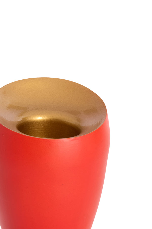 Light & Living Accessories Tealight 9x12 cm VEROLI matt dark coral+gold House of Isabella UK