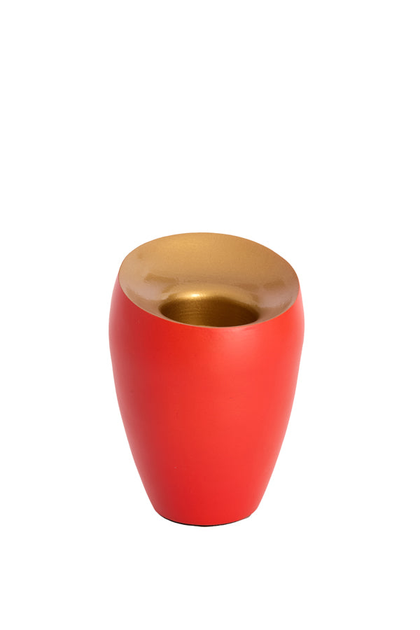 Light & Living Accessories Tealight 9x12 cm VEROLI matt dark coral+gold House of Isabella UK