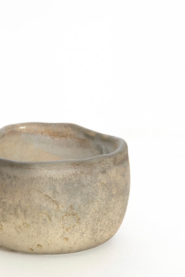 Light & Living Accessories Tealight 9x6 cm SUNGAI glass matt antique grey-brown House of Isabella UK