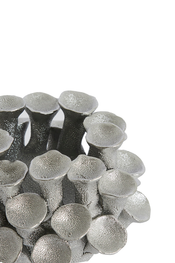Light & Living Accessories Tealight holder 10,5x7,5 cm DELARA porcelain silver House of Isabella UK