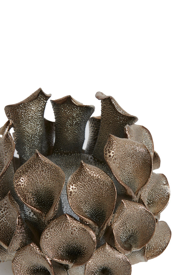 Light & Living Accessories Tealight holder 10x8 cm SOREJA porcelain bronze House of Isabella UK