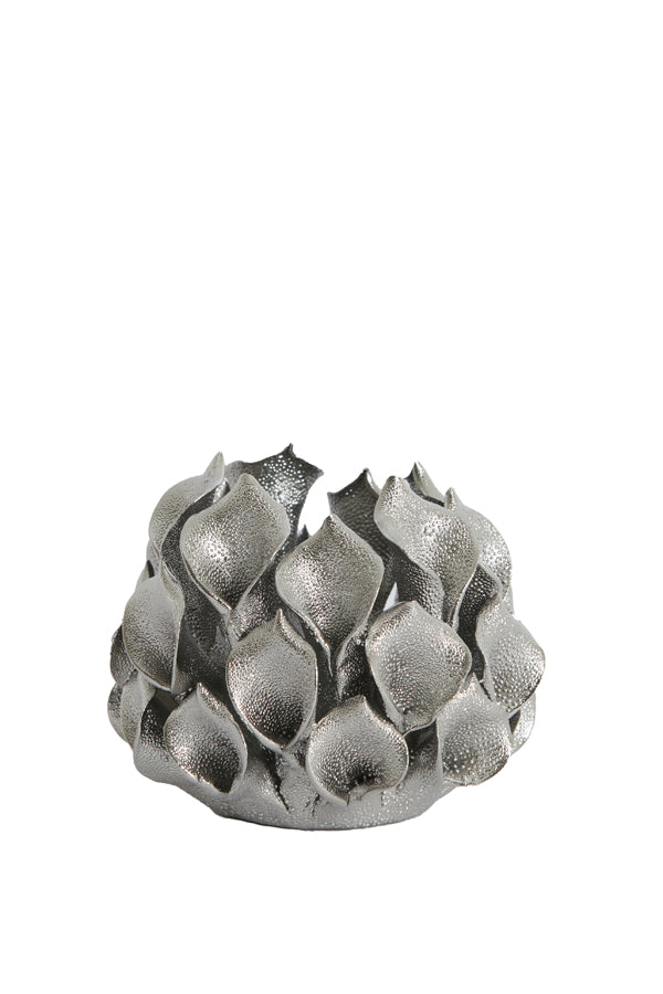 Light & Living Accessories Tealight holder 10x8 cm SOREJA porcelain silver House of Isabella UK