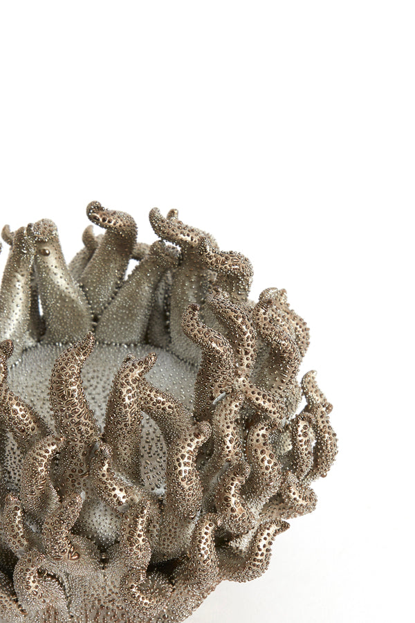Light & Living Accessories Tealight holder 11x8 cm EDESSA porcelain bronze House of Isabella UK