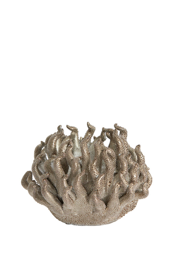 Light & Living Accessories Tealight holder 11x8 cm EDESSA porcelain bronze House of Isabella UK