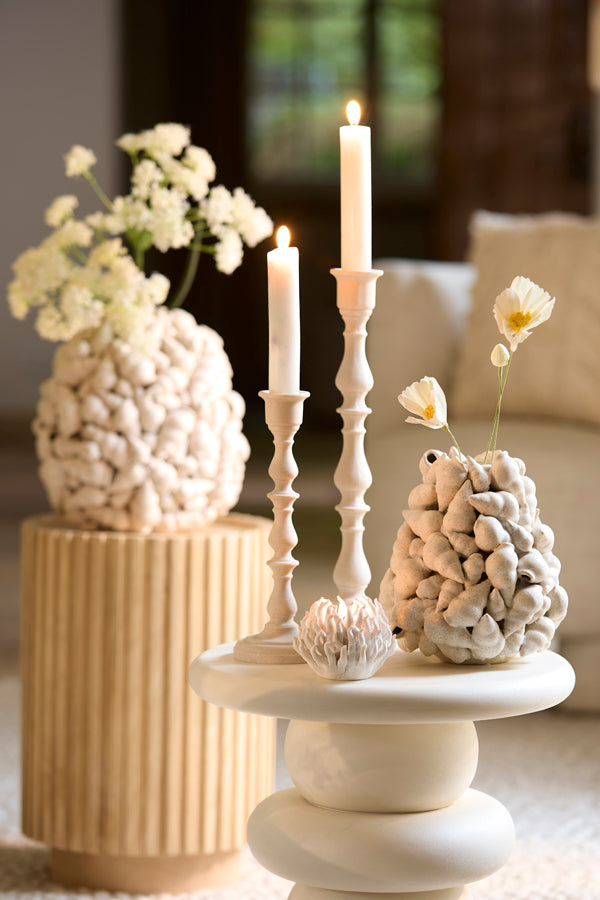 Light & Living Accessories Tealight holder 11x8 cm EDESSA porcelain cream House of Isabella UK