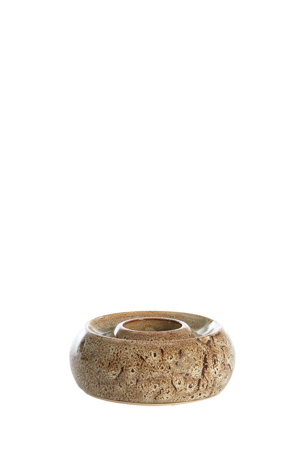 Light & Living Accessories Tealight holder 12,5x5 cm OTHONI ceramics brown House of Isabella UK