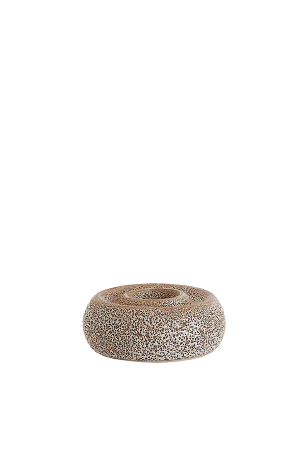 Light & Living Accessories Tealight holder 12,5x5 cm OTHONI ceramics cream-black House of Isabella UK