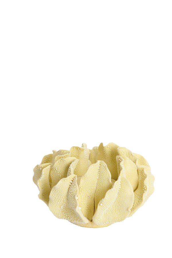 Light & Living Accessories Tealight holder 13x7 cm KOZANI porcelain light yellow House of Isabella UK