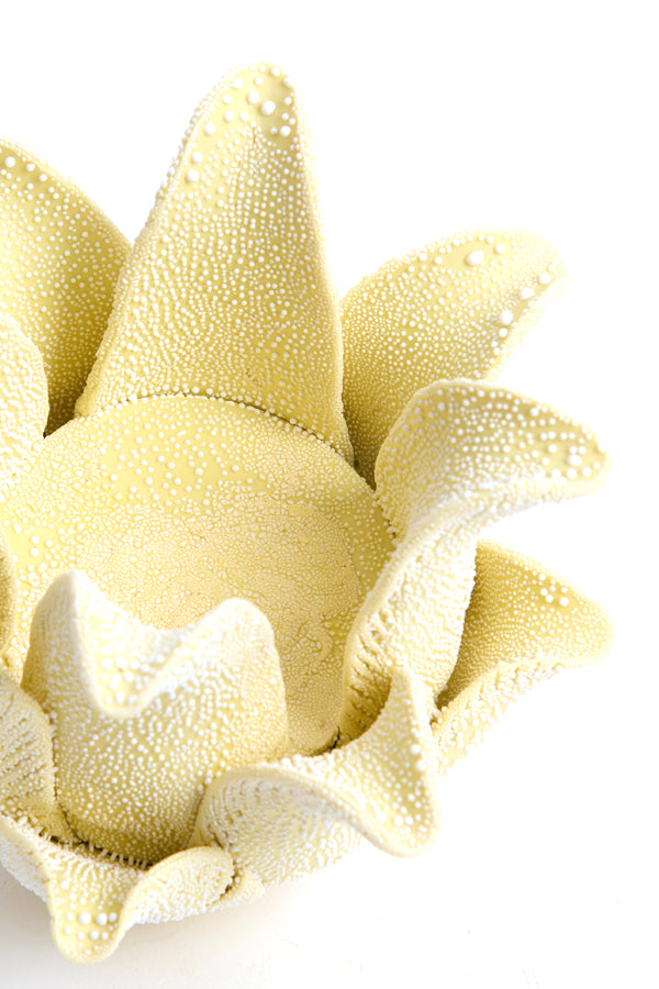 Light & Living Accessories Tealight holder 14x8,5 cm KRANA porcelain light yellow House of Isabella UK