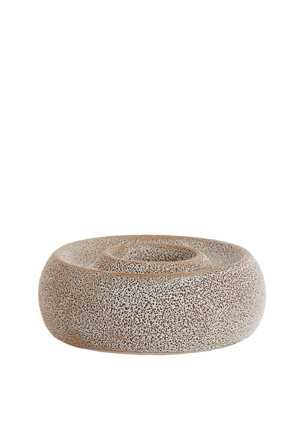 Light & Living Accessories Tealight holder 20,5x7,5 cm OTHONI ceramics cream-black House of Isabella UK