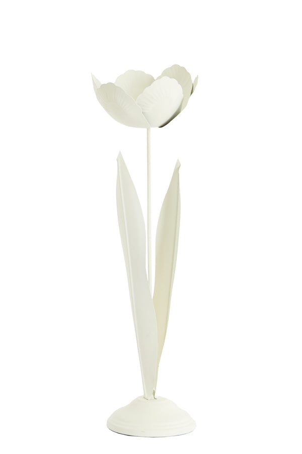 Light & Living Accessories Tealight on base 12x41 cm ALFORI cream House of Isabella UK