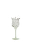 Light & Living Accessories Tealight on base 9,5x21 cm FLORA glas matt mint green+clear House of Isabella UK