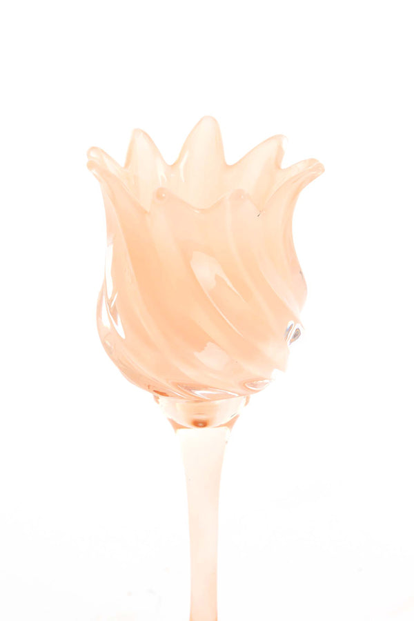 Light & Living Accessories Tealight on base 9,5x21 cm FLORA glass coral+matt coral House of Isabella UK