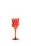 Light & Living Accessories Tealight on base 9,5x21 cm FLORA glass red+matt red House of Isabella UK