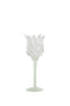 Light & Living Accessories Tealight on base 9,5x24 cm FLORA glas matt mint green+clear House of Isabella UK
