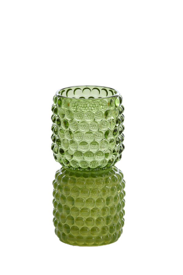 Light & Living Accessories Tealight on base 9x16 cm BUBLINI glass green House of Isabella UK