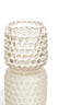 Light & Living Accessories Tealight on base 9x16 cm BUBLINI glass matt white+clear House of Isabella UK
