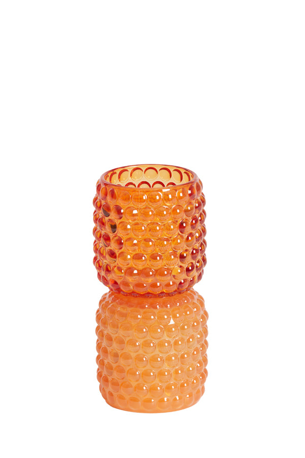 Light & Living Accessories Tealight on base 9x16 cm BUBLINI glass orange House of Isabella UK