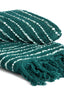Light & Living Accessories Throw 170x130 cm ALCOBA dark green+white House of Isabella UK