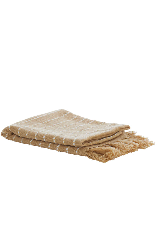 Light & Living Accessories Throw 170x130 cm BATERNO brown+white House of Isabella UK