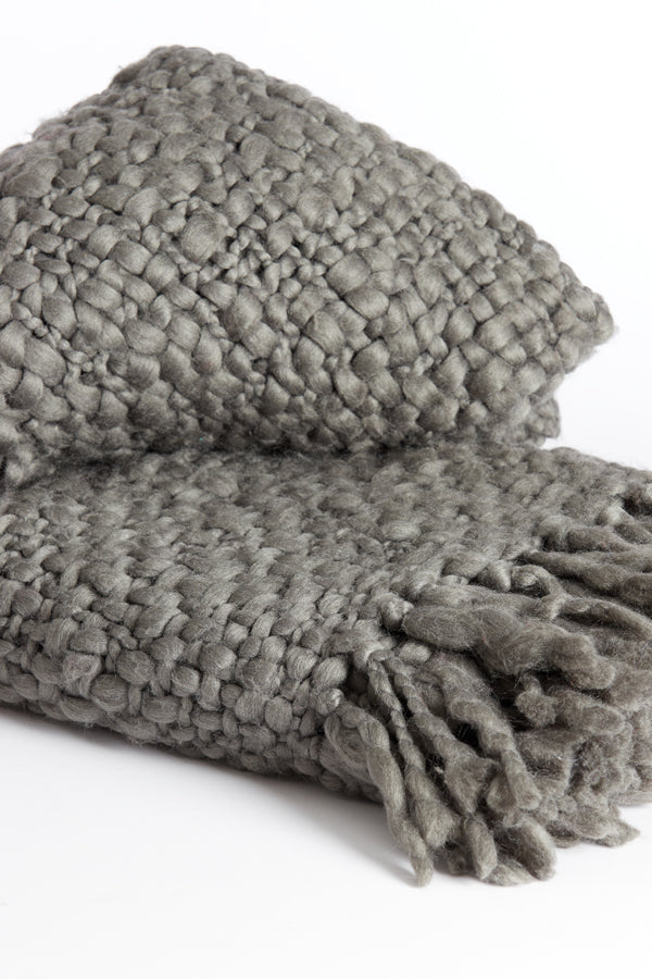Light & Living Accessories Throw 170x130 cm RISCA dark grey House of Isabella UK