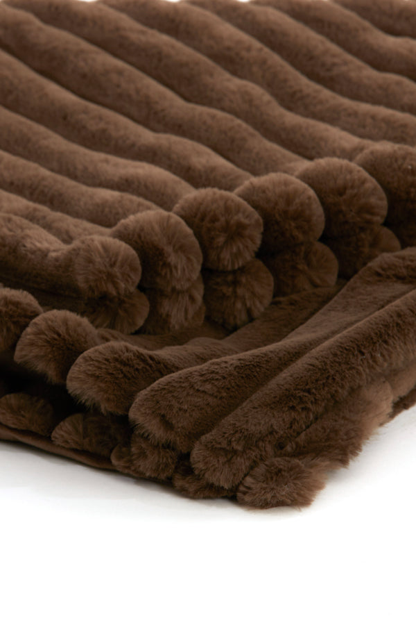 Light & Living Accessories Throw 170x130 cm VAJEN dark brown House of Isabella UK