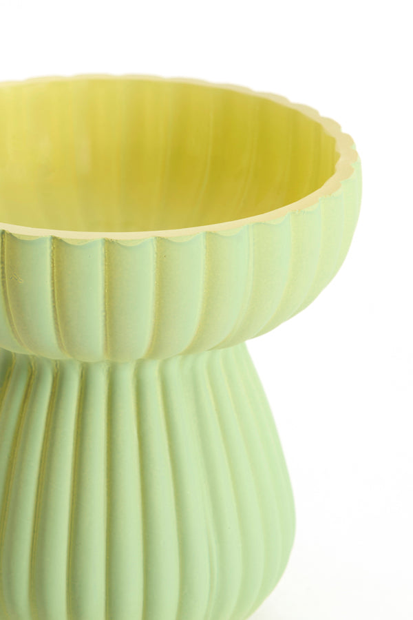 Light & Living Accessories Vase 11x11,5 cm SORAGA glass matt mint+light yellow House of Isabella UK