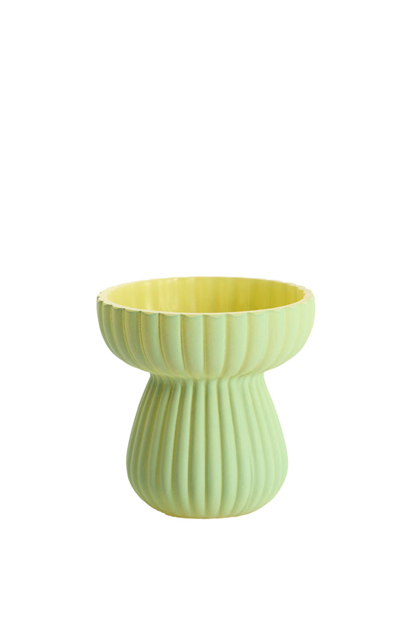 Light & Living Accessories Vase 11x11,5 cm SORAGA glass matt mint+light yellow House of Isabella UK