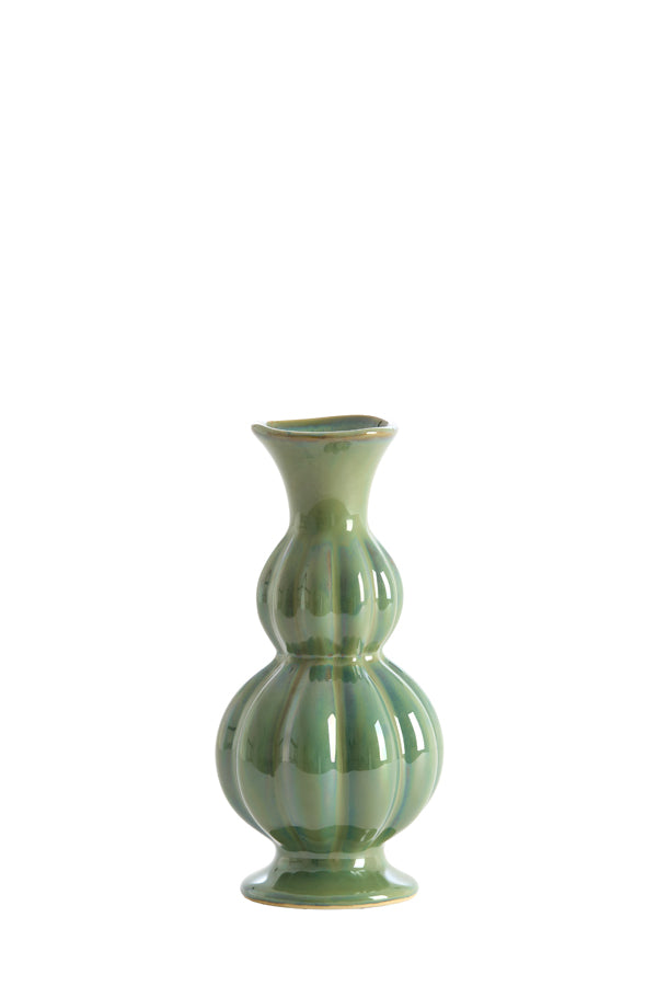 Light & Living Accessories Vase 11x22 cm NAIDA ceramics dark green House of Isabella UK