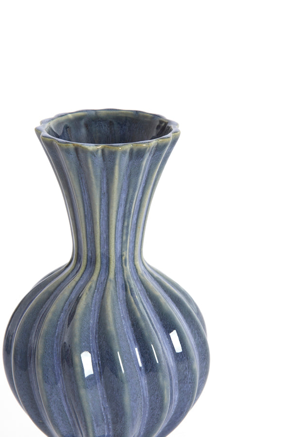 Light & Living Accessories Vase 11x22 cm SAVI ceramics blue-purple House of Isabella UK