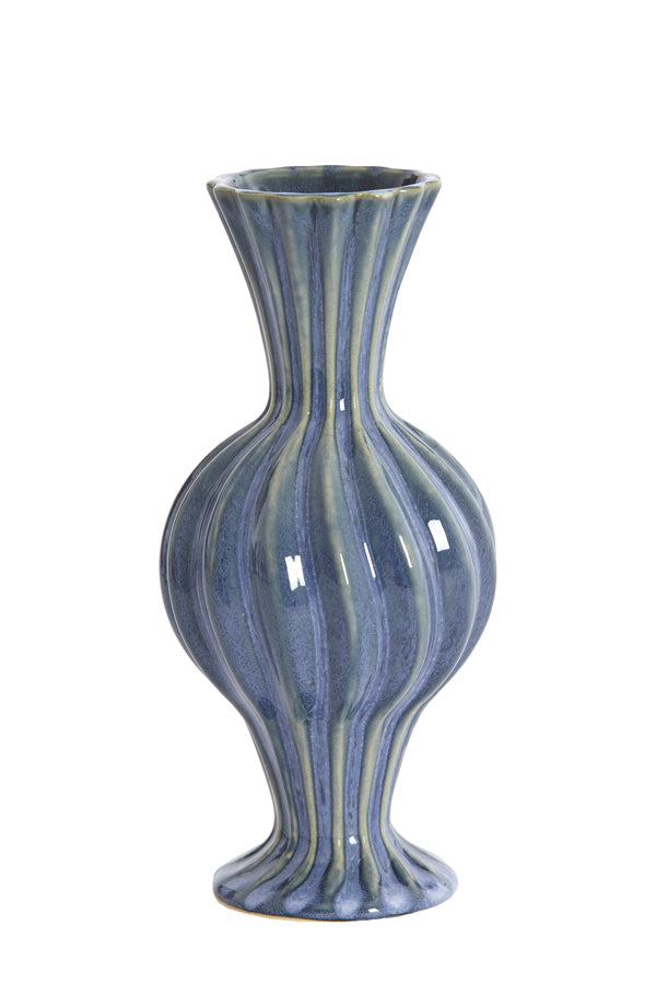 Light & Living Accessories Vase 11x22 cm SAVI ceramics blue-purple House of Isabella UK
