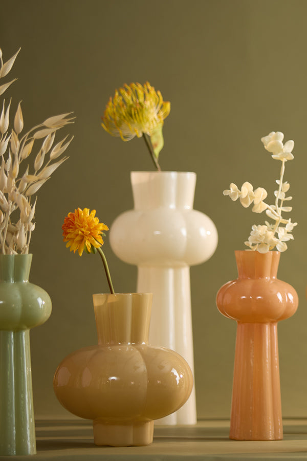 Light & Living Accessories Vase 11x25 cm KORTESU glass peach House of Isabella UK