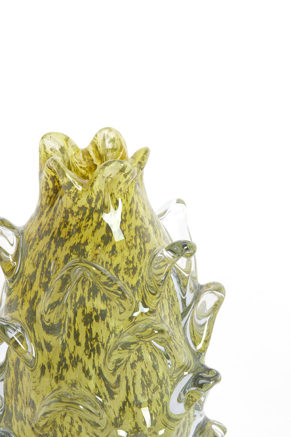 Light & Living Accessories Vase 12x16 cm DESMIRA glass green-grey House of Isabella UK