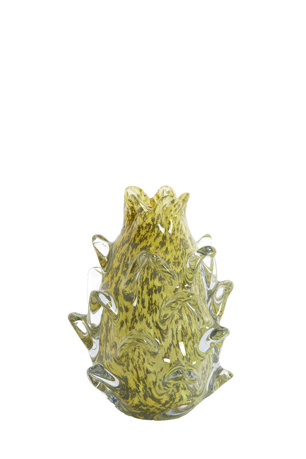 Light & Living Accessories Vase 12x16 cm DESMIRA glass green-grey House of Isabella UK
