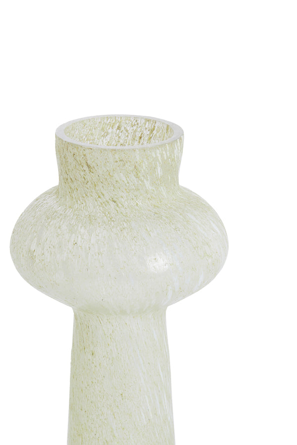 Light & Living Accessories Vase 12x28 cm PARITA glass stone finish green+cream House of Isabella UK