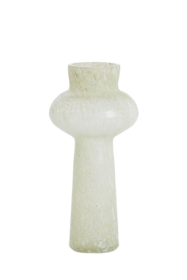 Light & Living Accessories Vase 12x28 cm PARITA glass stone finish green+cream House of Isabella UK